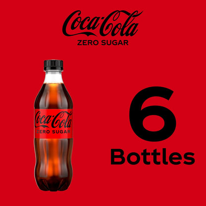 Coca-Cola Coke Zero Sugar Soft Drink 16.9 fl oz 12 Pack – Zero Calorie Cola for Mindful Daily Hydration