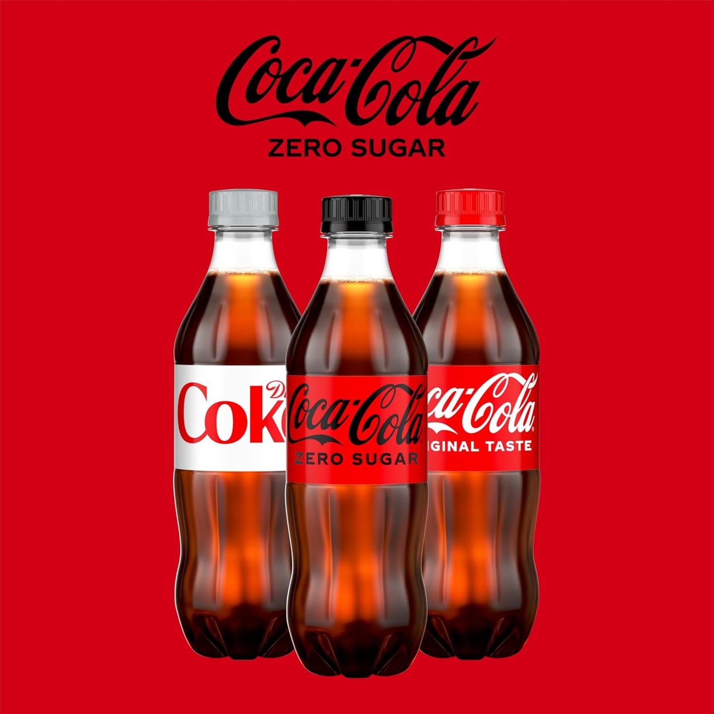 Coca-Cola Coke Zero Sugar Soft Drink 16.9 fl oz 12 Pack – Zero Calorie Cola for Mindful Daily Hydration