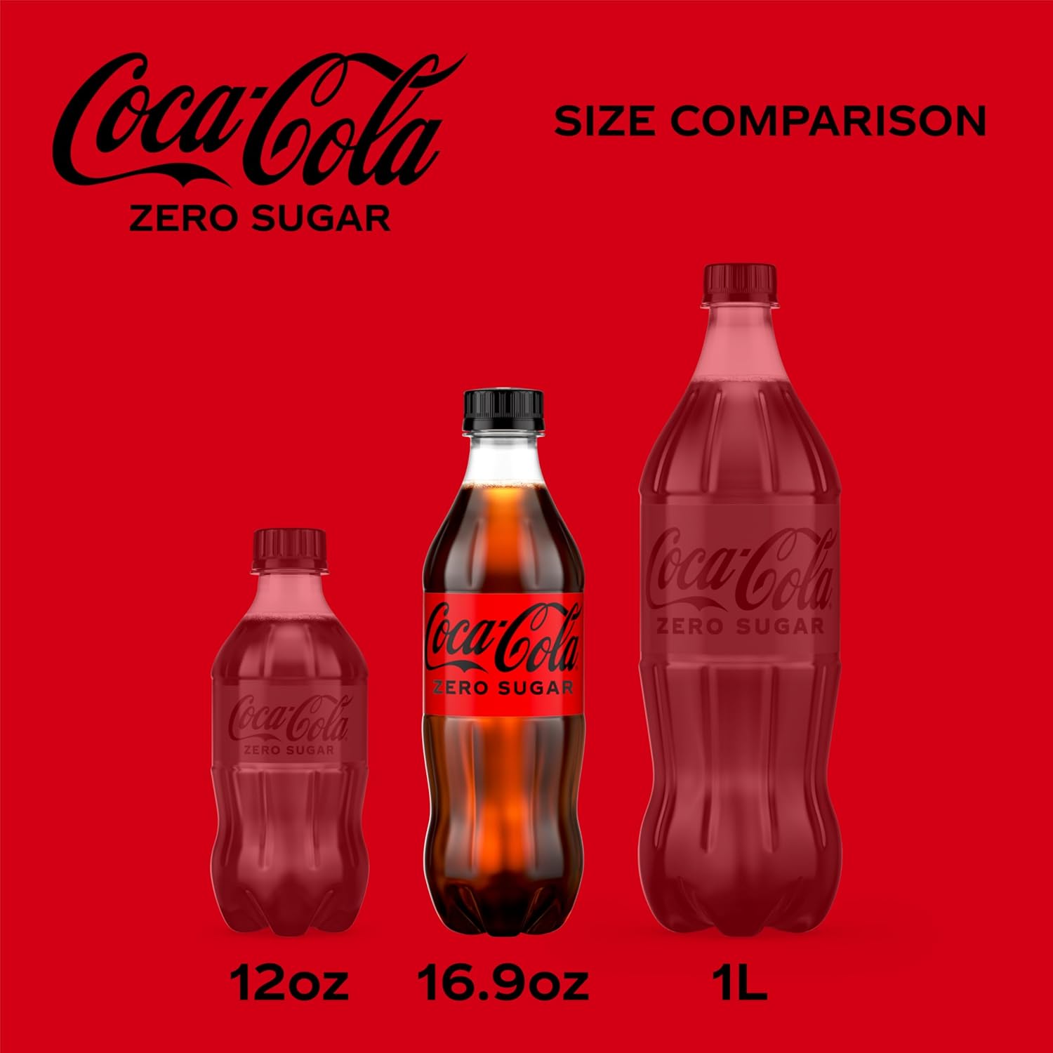 Coca-Cola Coke Zero Sugar Soft Drink 16.9 fl oz 12 Pack – Zero Calorie Cola for Mindful Daily Hydration