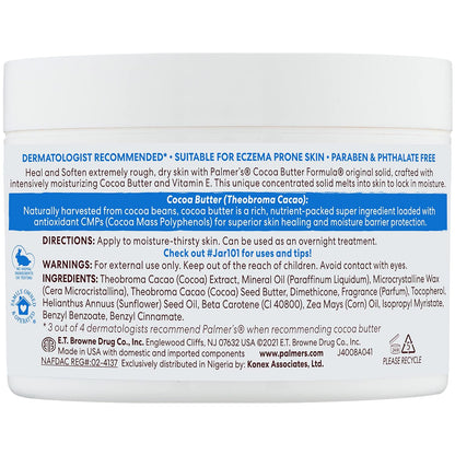 cocoa butter base blended with antioxidant vitamin e