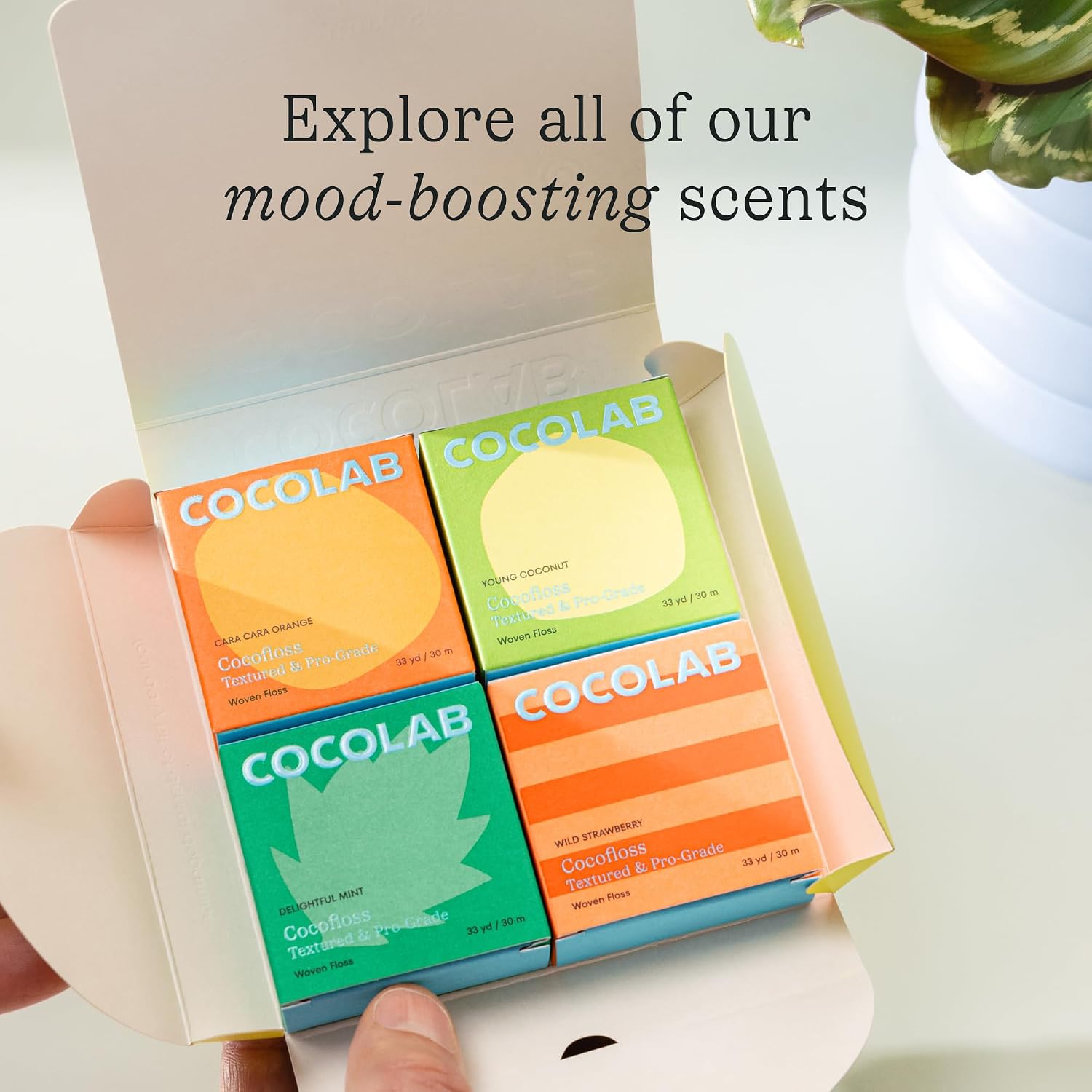 Cocofloss Expanding Woven Dental Floss by Cocolab – Birthday Gift for Wellness Lovers, Coconut Infused Oral Care Treat