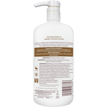 coconut oil base with green coffee extract antioxidants