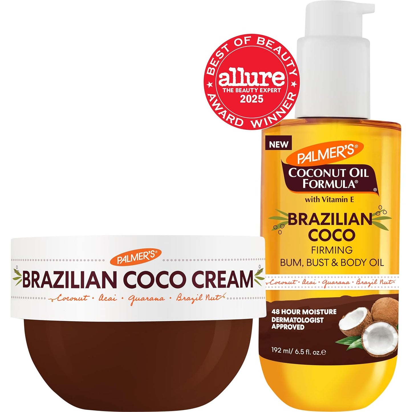 coconut oil base with vitamin e, guarana, acai, green coffee and tahitian monoi