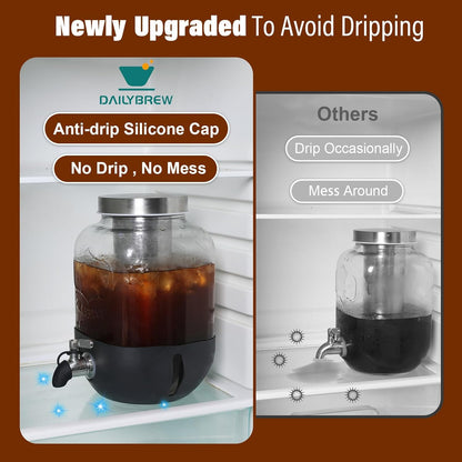Cold Brew Coffee Dispenser – Consistent 4-6 Hour Brew for Busy Professionals Who Prep Drinks Ahead
