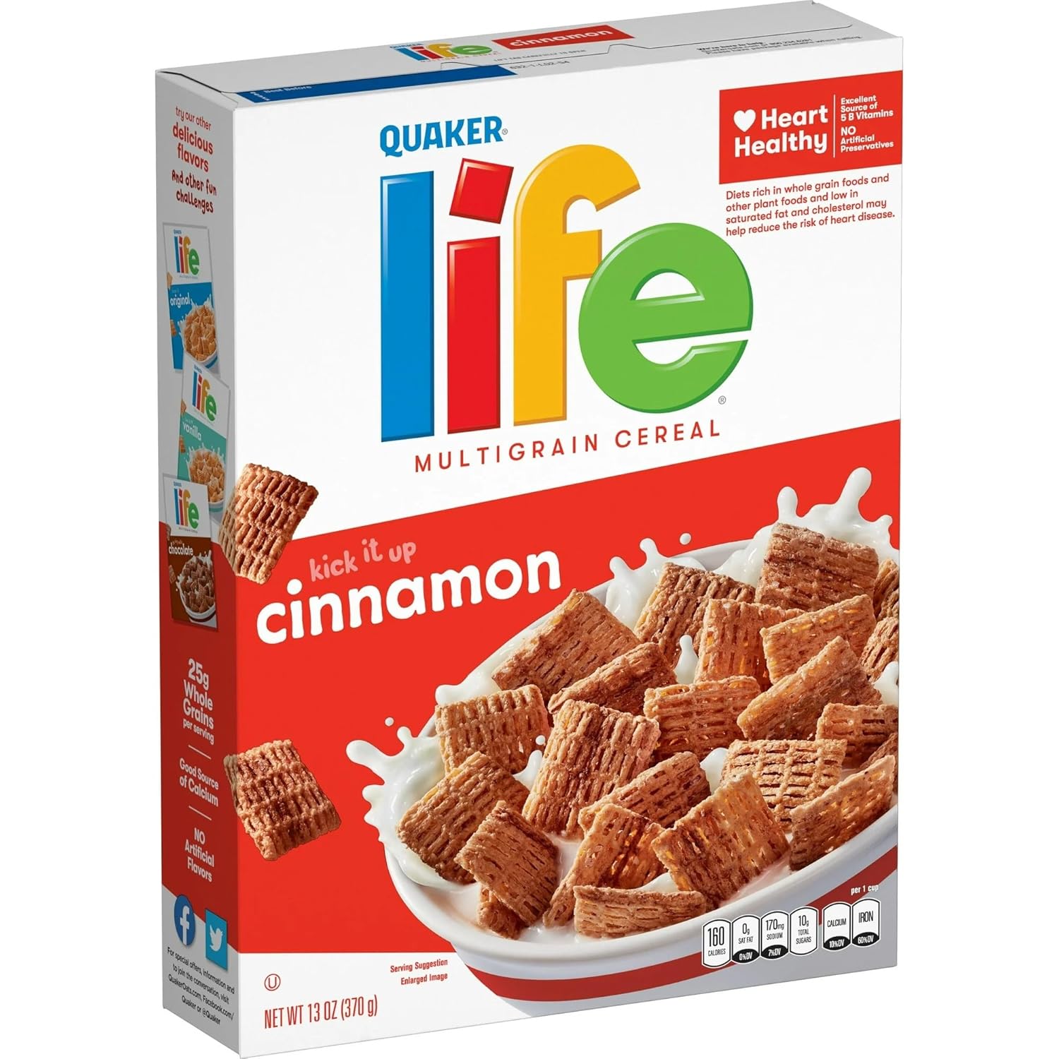 cold flaked multigrain cereal with cinnamon flavor
