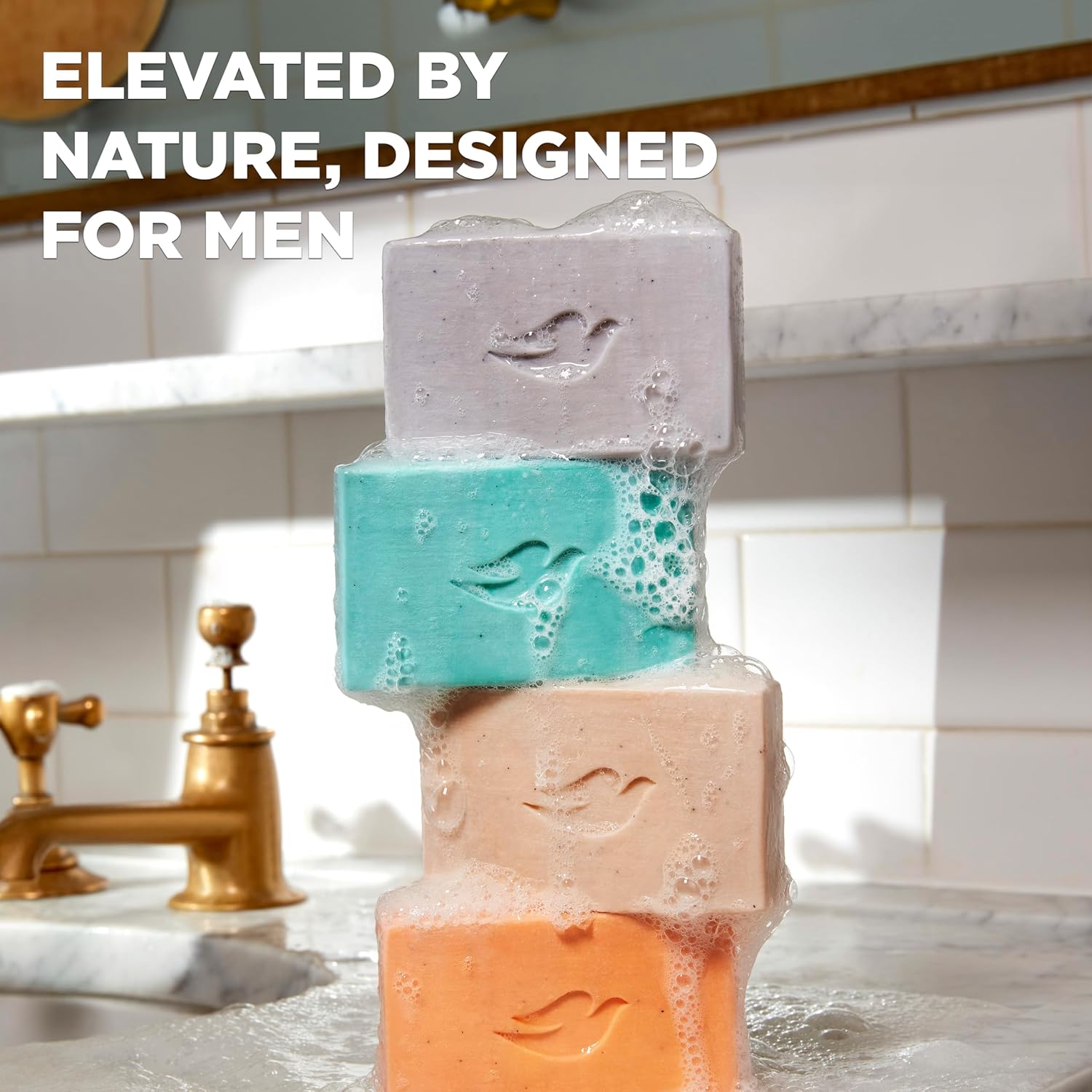 cold-pressed bar with a complex of proteins, vitamins, and amino acids to renourish skin