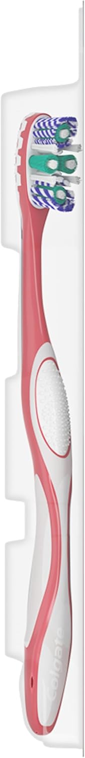 Colgate 360 Optic White Advanced Whitening Toothbrush – En-Suite Bathroom Wellness Upgrade for Stain Removal, 2 Pack