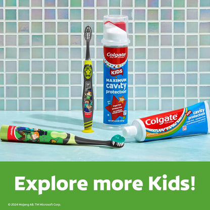 Colgate Kids Battery Powered Toothbrush – Safe Character-Themed Brush for Ages 3+ in the Family Bathroom
