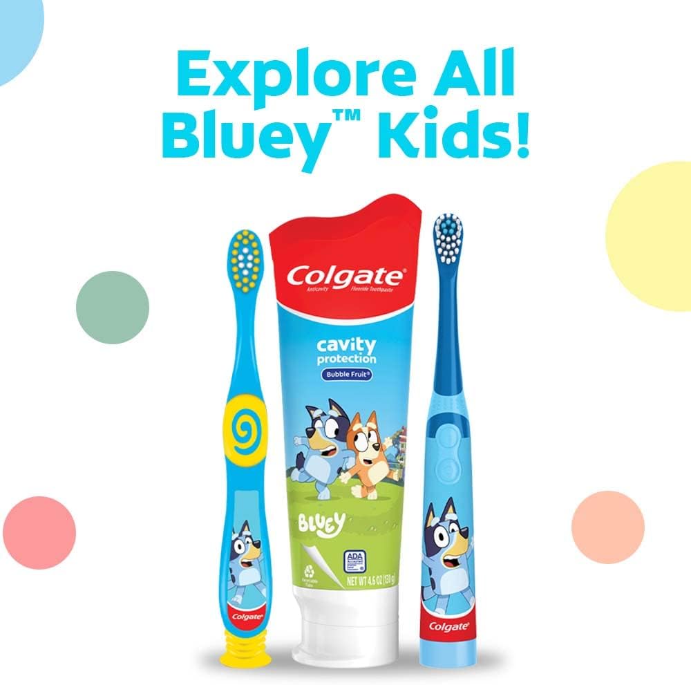 Colgate Kids Bluey Toothpaste – ADA Accepted Fluoride Toothpaste Clinically Proven Safe for Ages 2 and Up