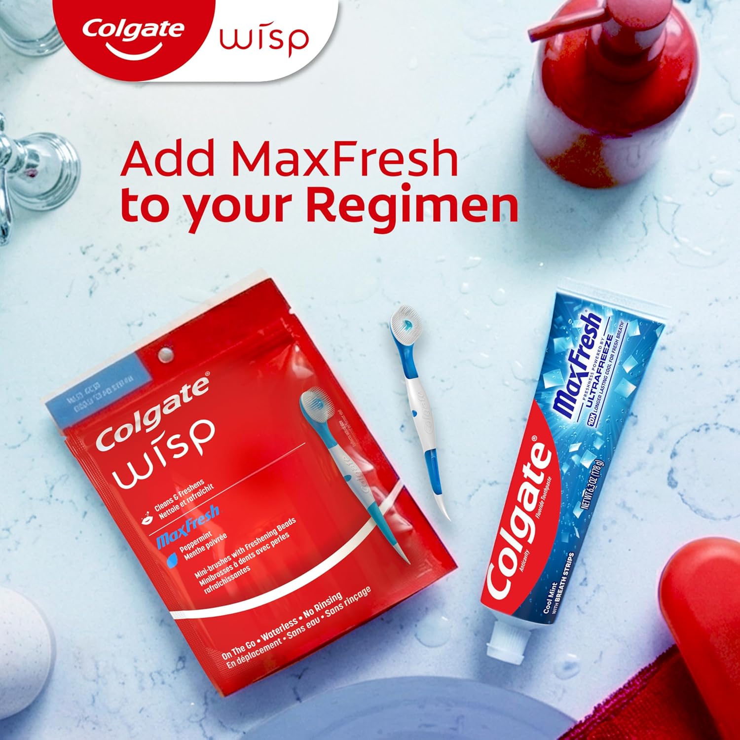 Colgate Max Fresh Wisp – Portable Camping & Hiking Oral Care for Waterless Trail Freshness