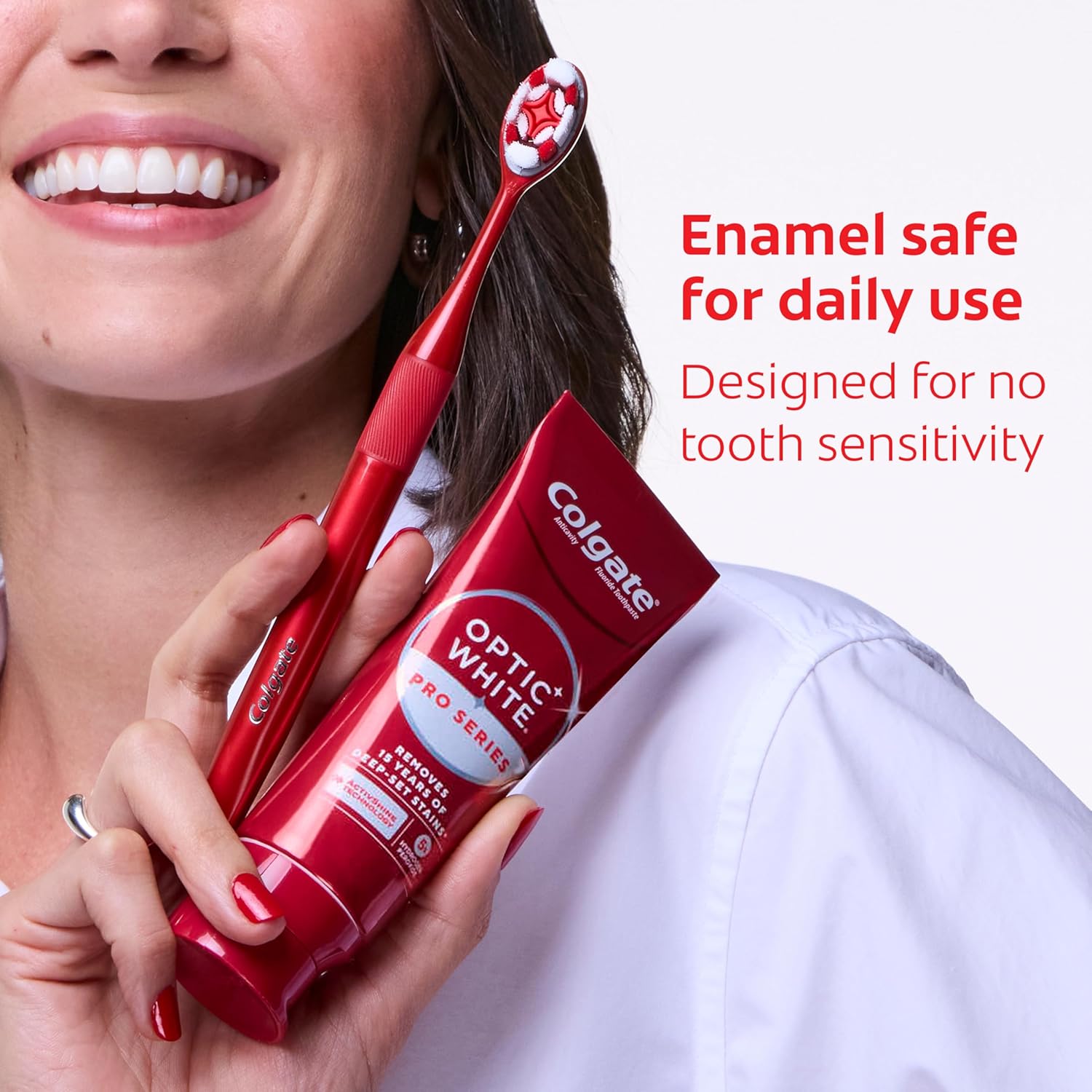 Colgate Optic White Pro Series – Daily Whitening Toothpaste Ritual for Coffee and Wine Stains