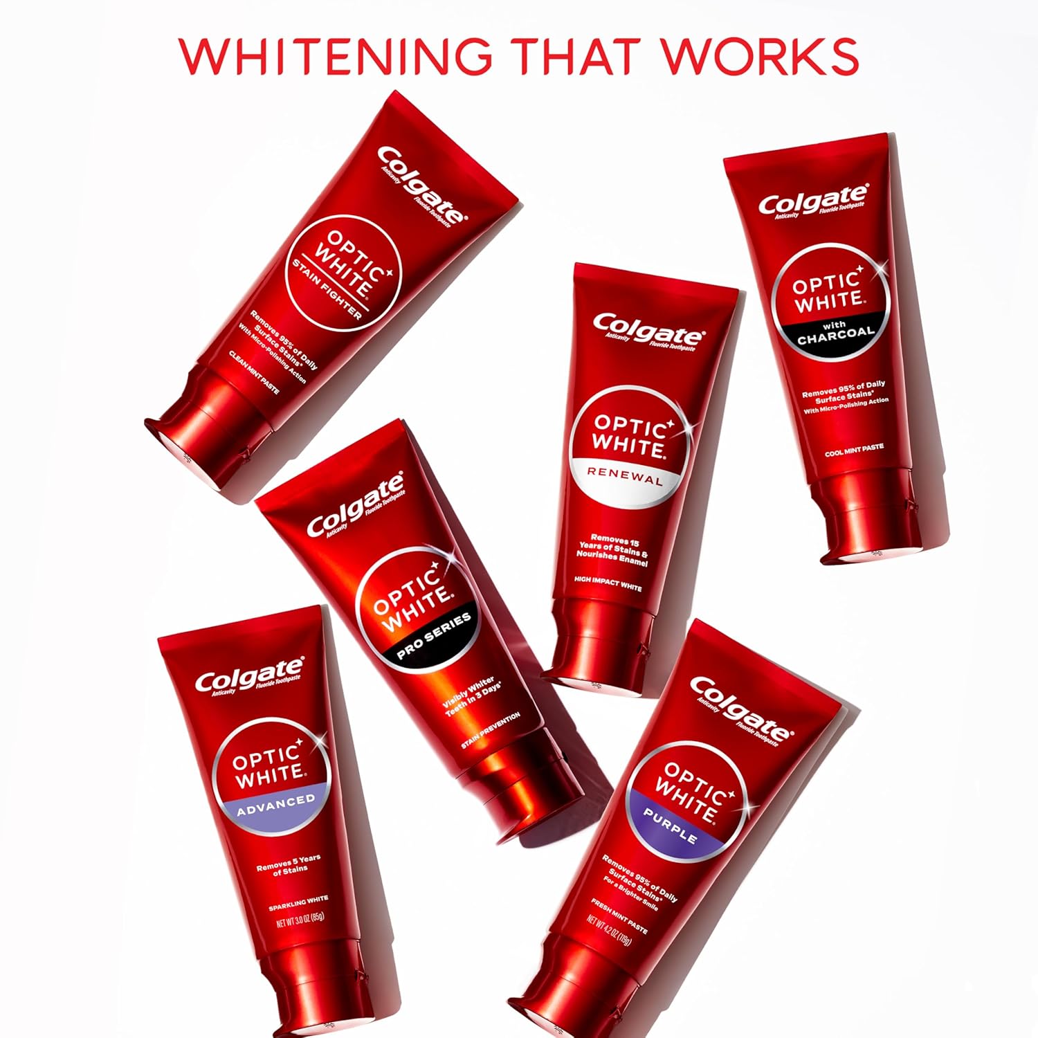 Colgate Optic White Pro Series Stain Prevention Hydrogen Peroxide Toothpaste, Clean Routine Toothpaste for the Intentional Home, 3 Pack 3.0 oz