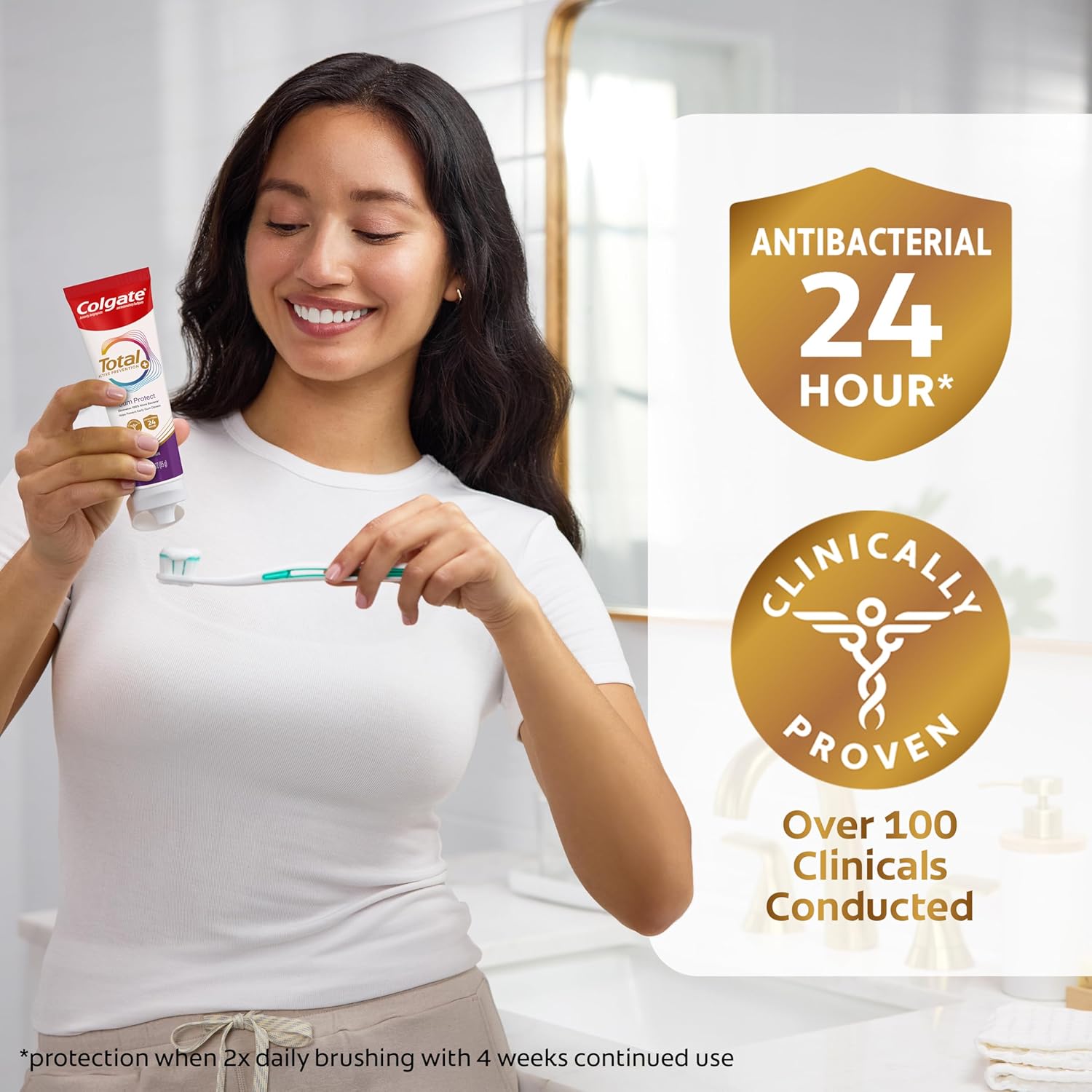 Colgate Total Active Prevention Gum Protect Whitening – SLS-Free Toothpaste for Your Nightly Oral Care Ritual
