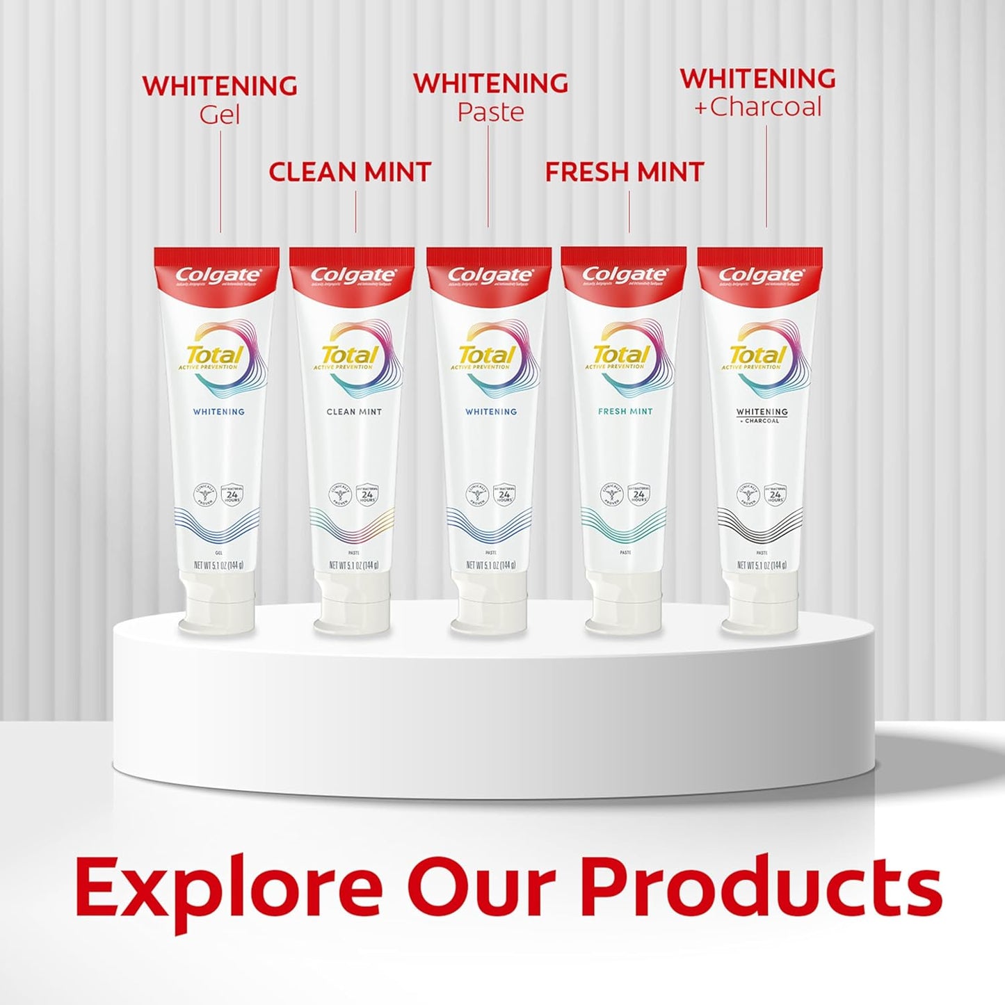 Colgate Total Kids' Toothpaste 4-Pack – Safe Fluoride Cavity & Gingivitis Protection for Family