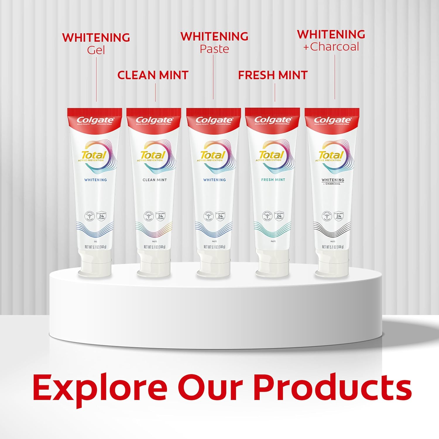 Colgate Total Plaque Pro Release Whitening Toothpaste – Nightly Gum Care Ritual for Calm, Confident Mornings