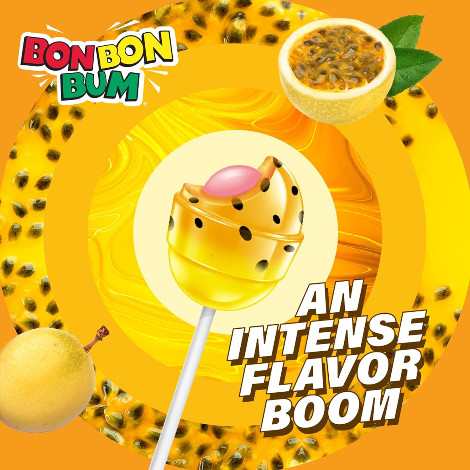 Colombina Bon Bon Bum Suckers – Bulk Tropical Hard Candy Party Favor Bags for Birthdays, Halloween Bowls and Cultural Festival Booths