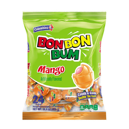 Colombina Bon Bon Bum Suckers – Vegan-Friendly Tropical Lollipops for Mindful Snacking Breaks and Afternoon Energy Pick-Me-Ups