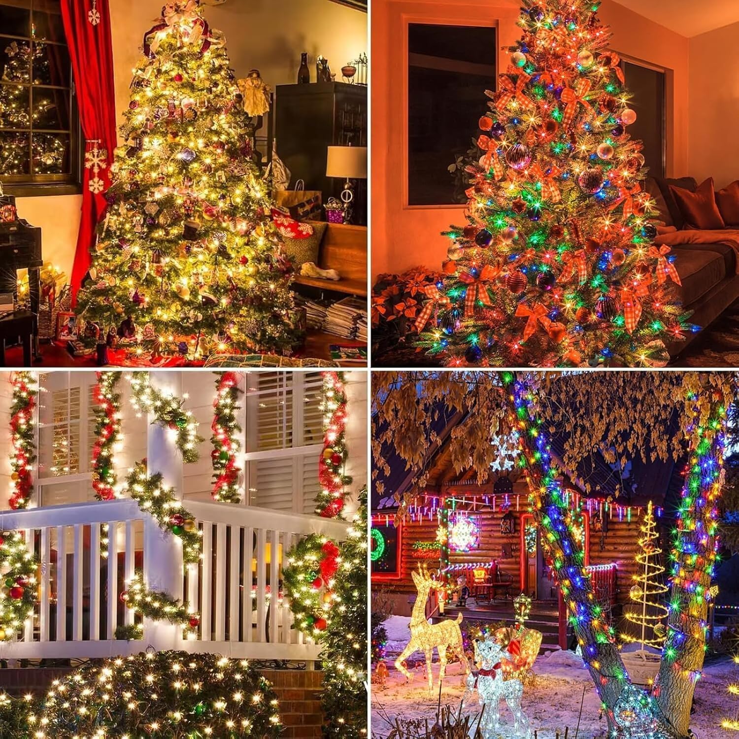 Color Changing Fairy Lights for Camping and Outdoor Dining – 108ft Waterproof Christmas Strand with Timer