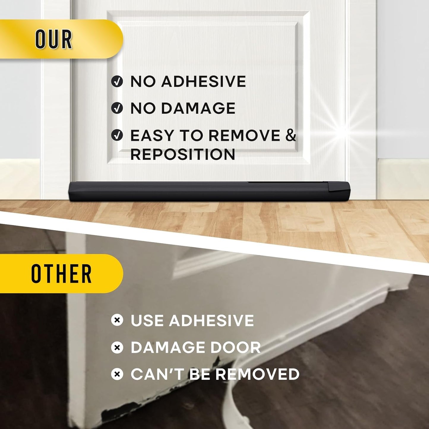 Comfyanno Under Door Draft Stopper – Clean-Lined Door Gap Sealer for Uncluttered Apartment Living