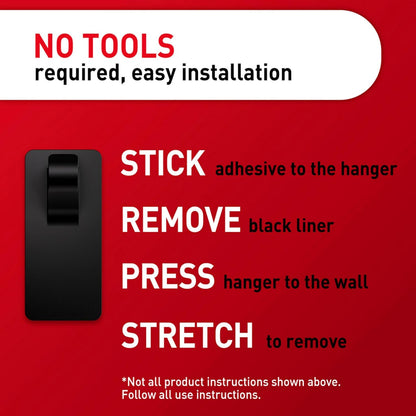 Command 10 lb Black Curtain Rod Hooks for Living Room Aesthetic, Damage-Free Hangers for Modern Home Styling