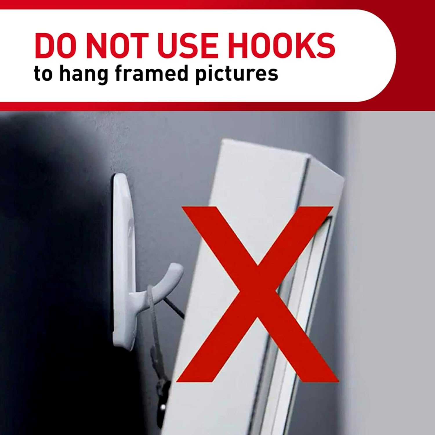 Command 5 lb Large Utility Hooks – Damage-Free Wall Hooks for Cozy Bedroom Decor and Living Room Styling