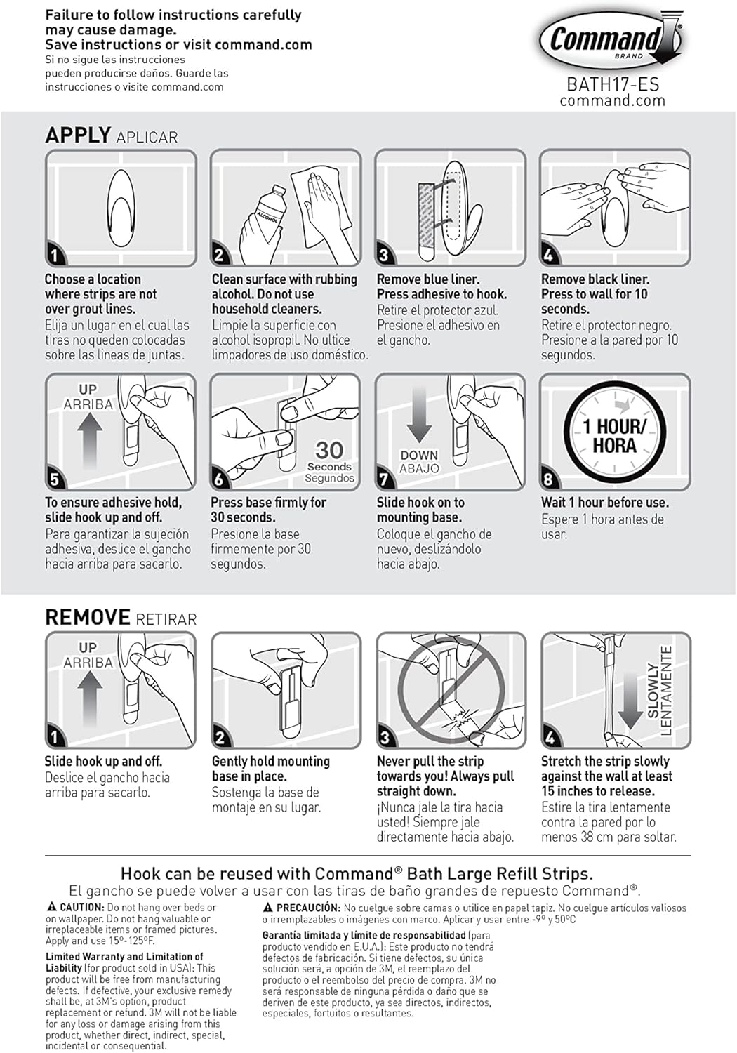 Command Large Towel Hook Value Pack – Clean Bathroom Wall Hooks for Clutter-Free Spaces, No-Drill Adhesive for Intentional Living