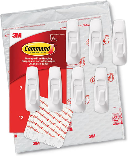 Command Large Utility Hooks – Minimalist Wall Organization for Clutter Free Apartments