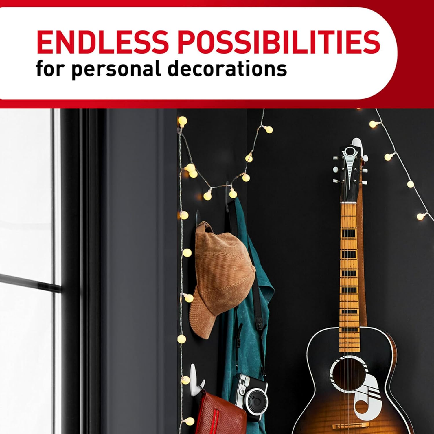 Command Medium Clear Wall Hooks – Damage-Free Hanging for Cozy Bedroom and Living Room Wall Decor