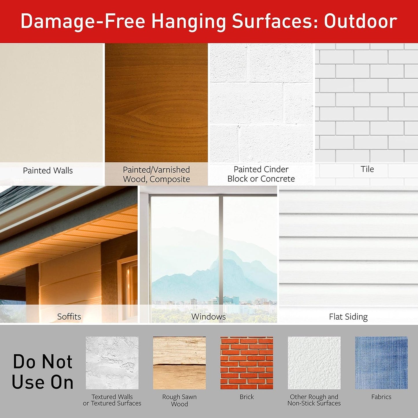 Command Outdoor Large Bronze Hooks for Patio String Lights and Wreaths, Weather-Resistant Damage-Free Hanging