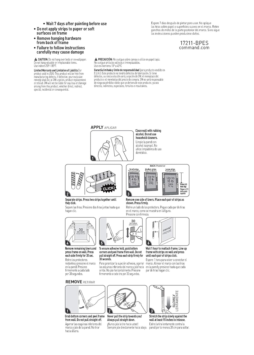 Command Picture Hanging Strips – Damage-Free Living Room Gallery Wall, Mixed Frame Sizes Up to 24x36