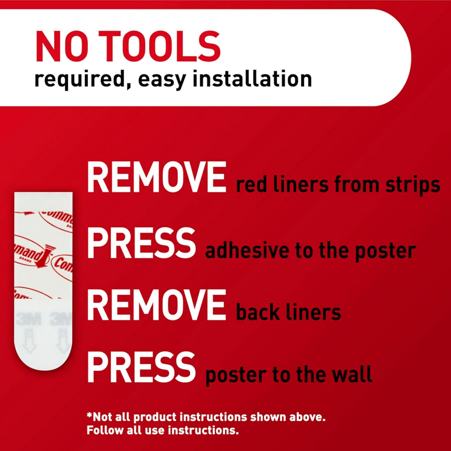 Command Poster Strips 256 Pack – Safe Kids Room Poster Hangers, No Holes in Nursery or Playroom Walls