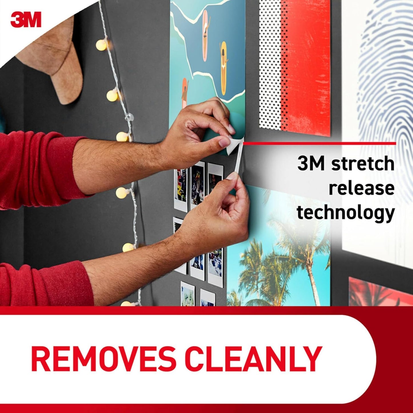 Command Poster Strips for Living Room Gallery Walls, Damage-Free Picture Hanging for Bedroom and Entryway Décor