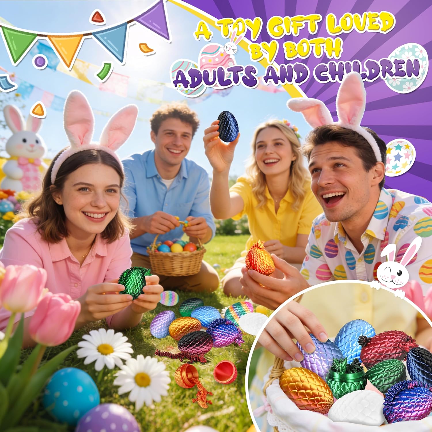 compact 1.3 x 1.3 x 2.36 inch size that fits standard easter baskets and goodie bags