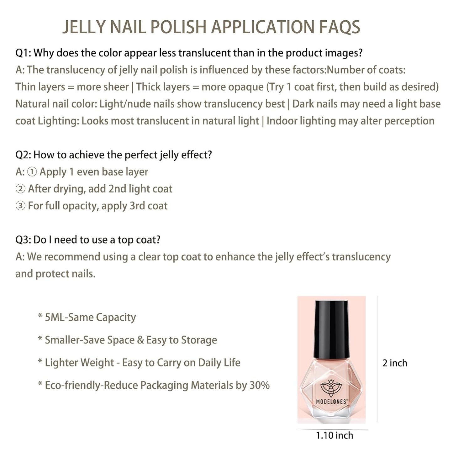 compact 1 fl oz mini bottle dimensions (0.98 x 0.98 x 2.56 inches) for portability