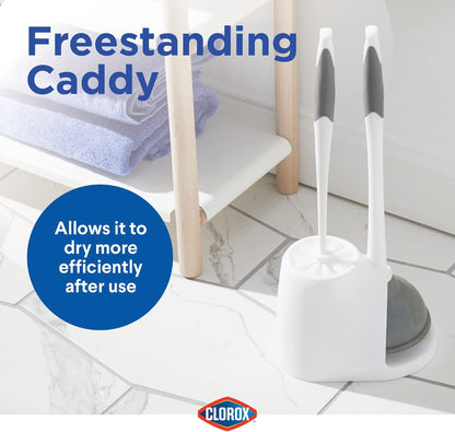 compact 6.5 x 6.5 x 19.5 inch vertical footprint in neutral white/gray finish