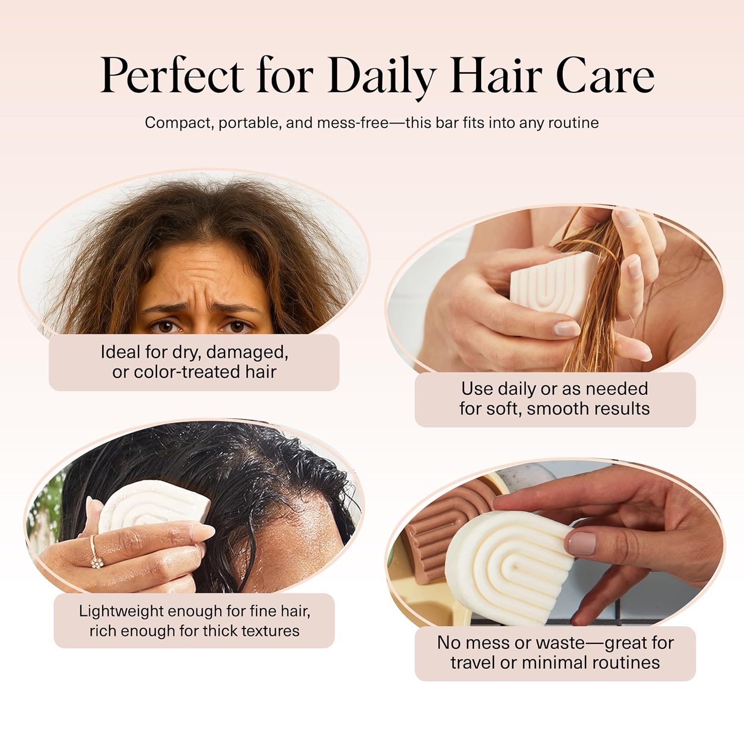 compact bar format that replaces up to two bottles of liquid conditioner