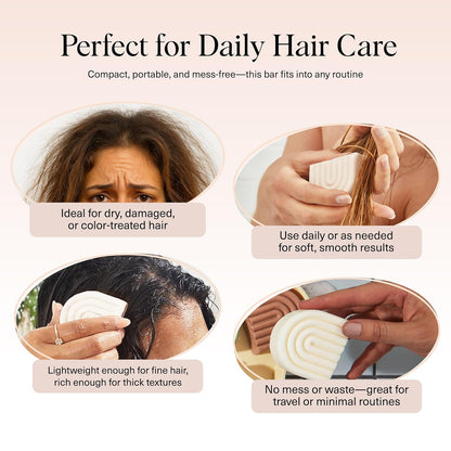 compact bar format that replaces up to two bottles of liquid conditioner