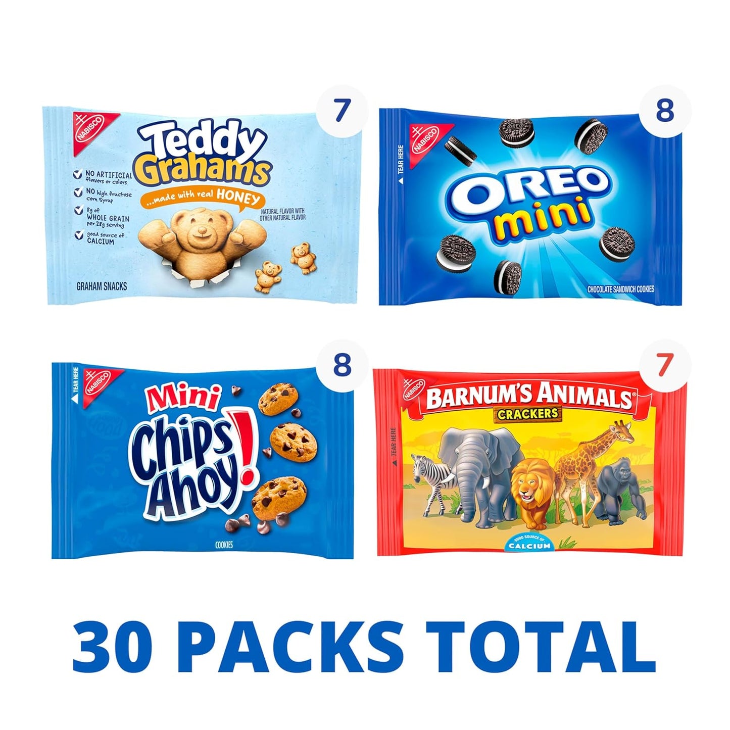 compact pack form that fits easily into lunchboxes, glove compartments, and treat bags