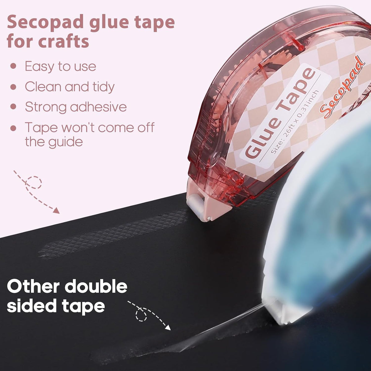 compact plastic shell with smooth, even glue dispensing mechanism