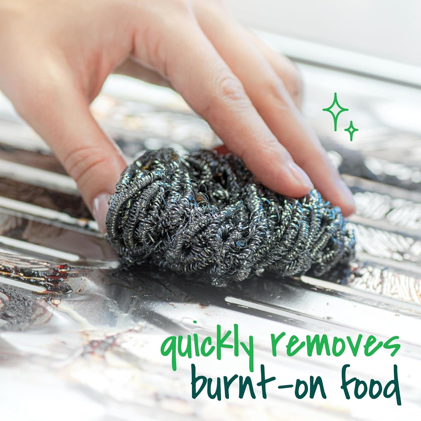 compatible with non-coated cookware, grill grates, oven racks, broilers, glass, plastic, porcelain, stone, and wood