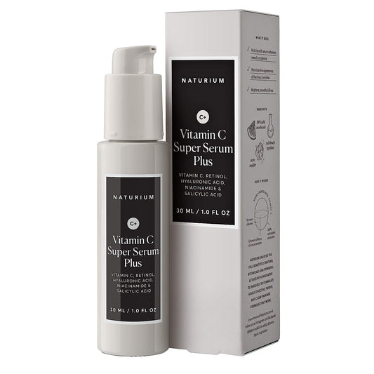 concentrated 5-active formula combining vitamin c, retinol, hyaluronic acid, niacinamide, and salicylic acid
