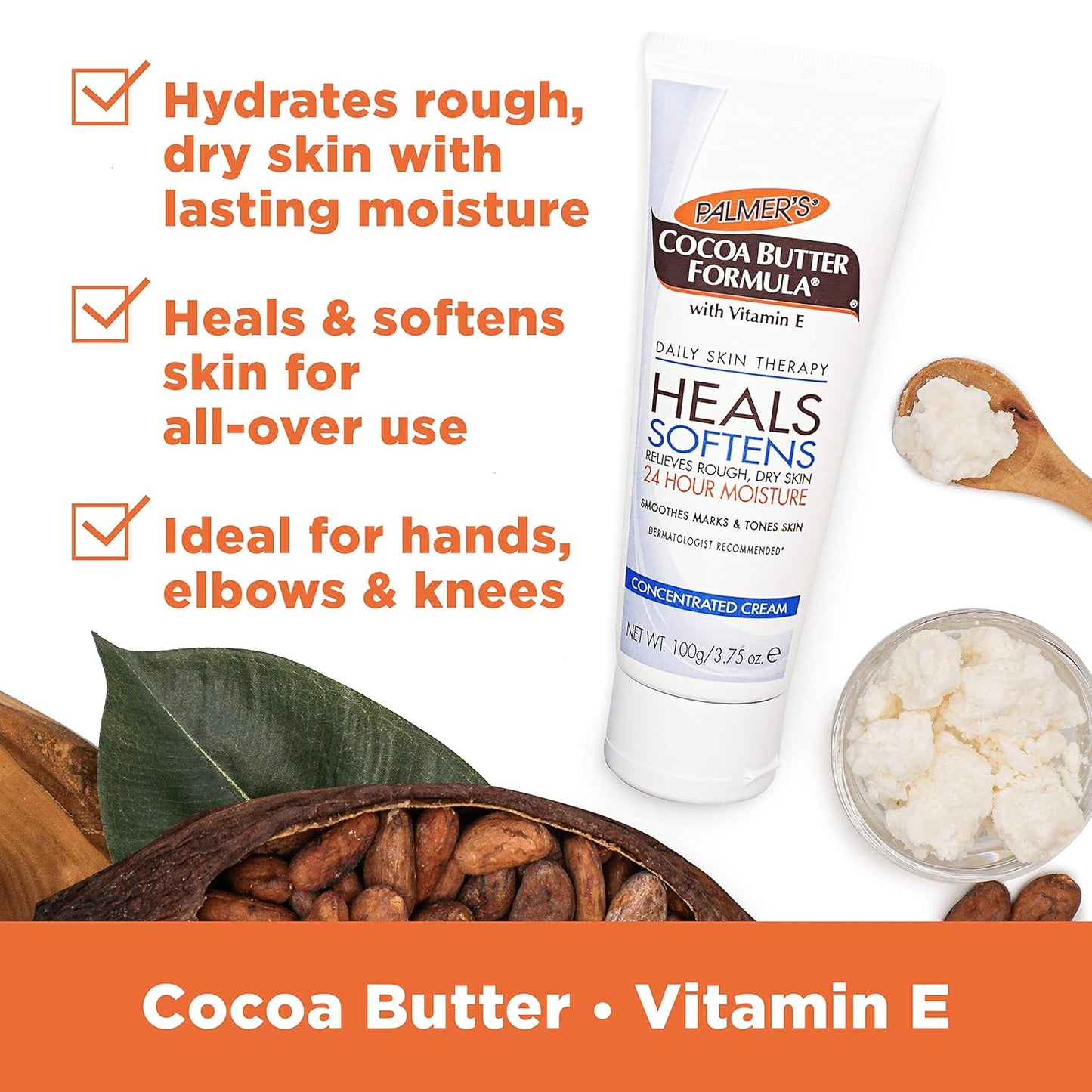 concentrated cream formulation for targeted use on rough, dry patches