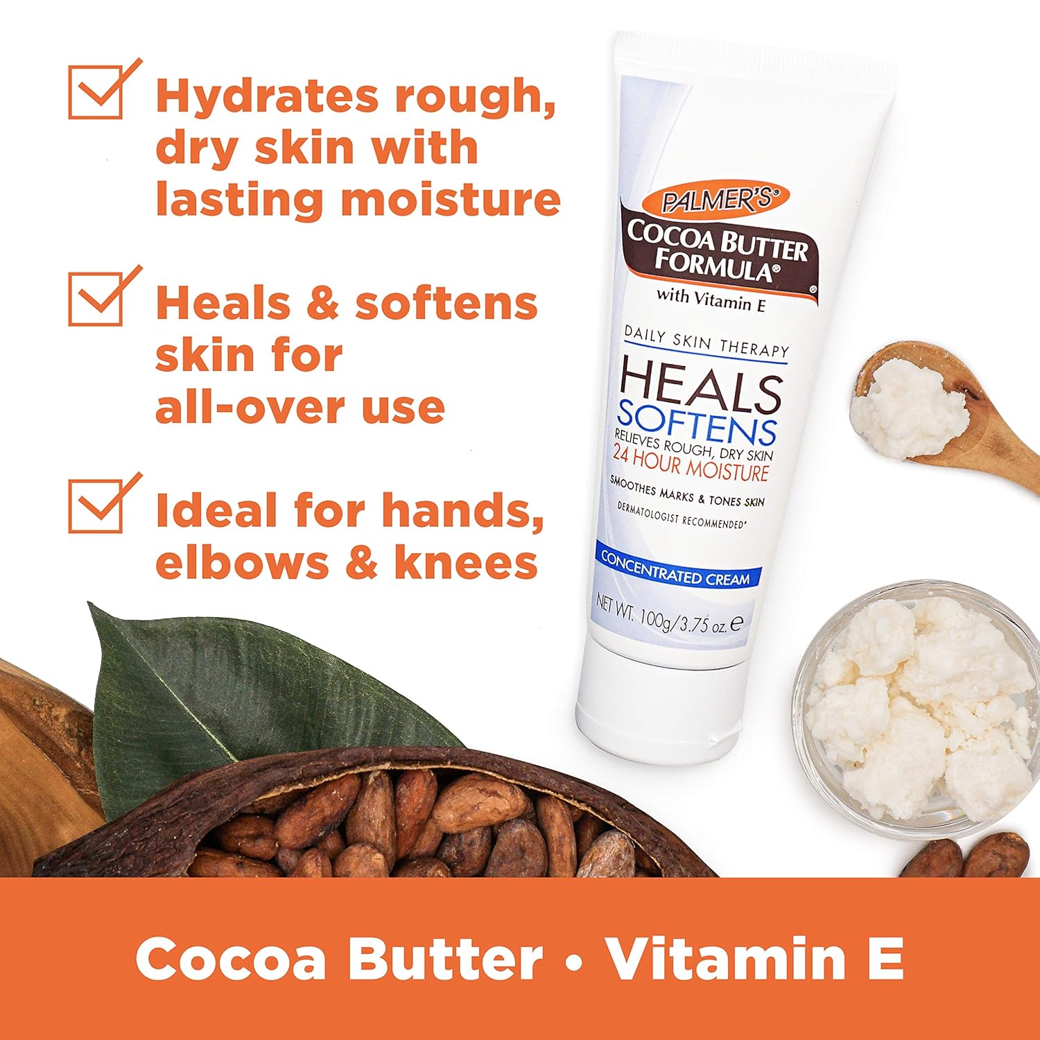 concentrated cream formulation for targeted use on rough, dry patches