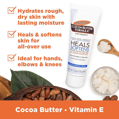 concentrated cream formulation for targeted use on rough, dry patches