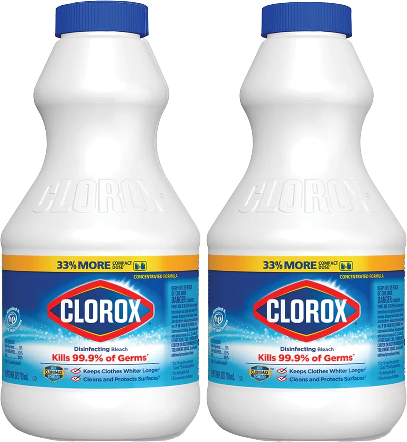 concentrated liquid bleach formula with increased cleaning power per drop