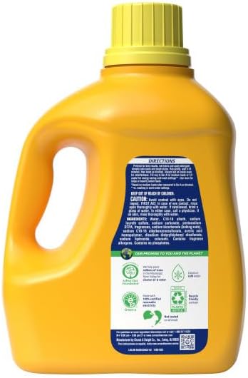 concentrated liquid detergent with 2x stain fighters versus leading value brands