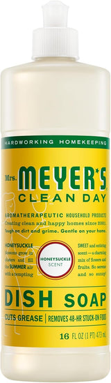 Mrs. Meyer's Clean Day Dish Soap for Mindful Home Cooks, Plant-Based Hand Care for Greasy Dinner Cleanup