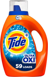 Tide Ultra Oxi Boost Liquid Laundry Detergent – Family Laundry Detergent for Kids Clothes and Nursery Linens, 59 Loads