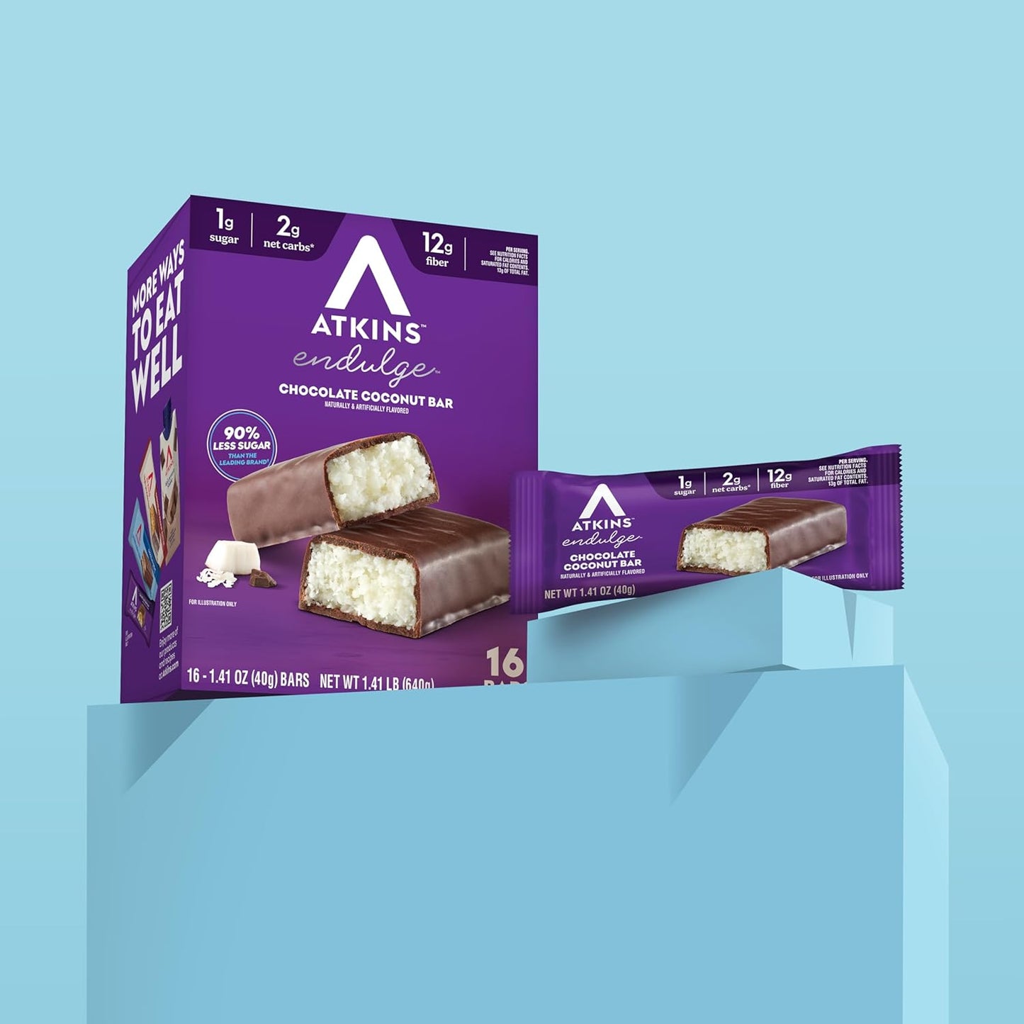 contains 13g total fat with whey protein isolate and coconut for satiety