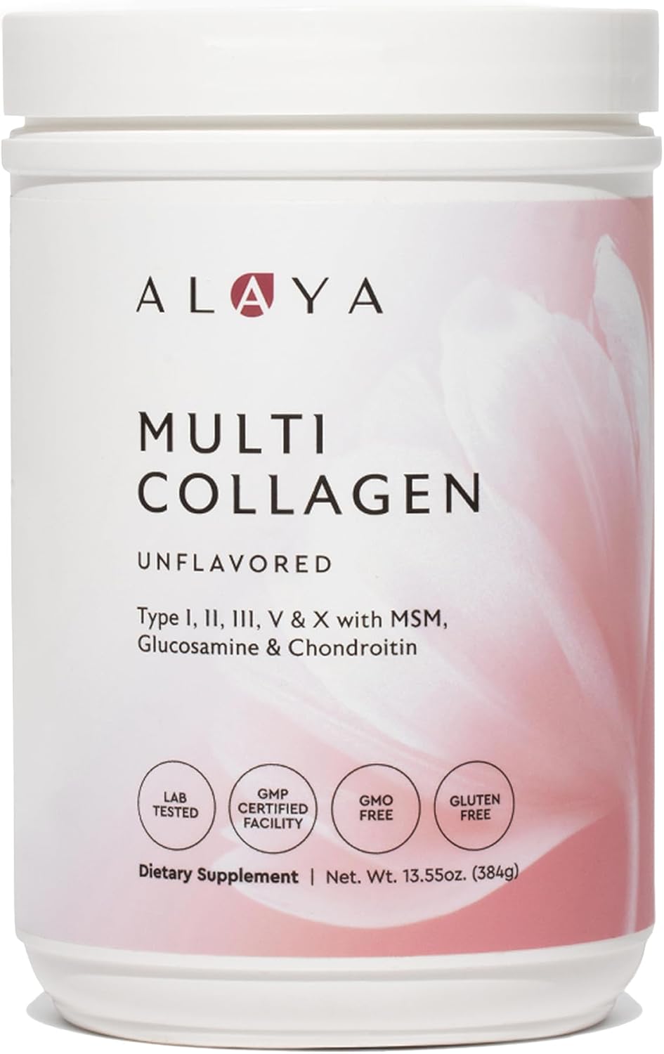 contains collagen types i, ii, iii, v, and x from bovine and avian sources